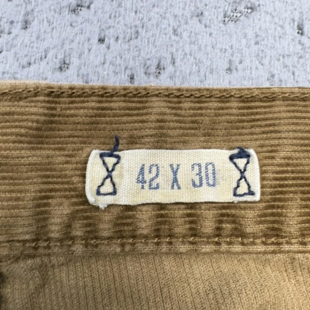 Polo Ralph Lauren Pants Mens 42 Brown Corduroy Flat Front 5-Pocket Academic Boho
